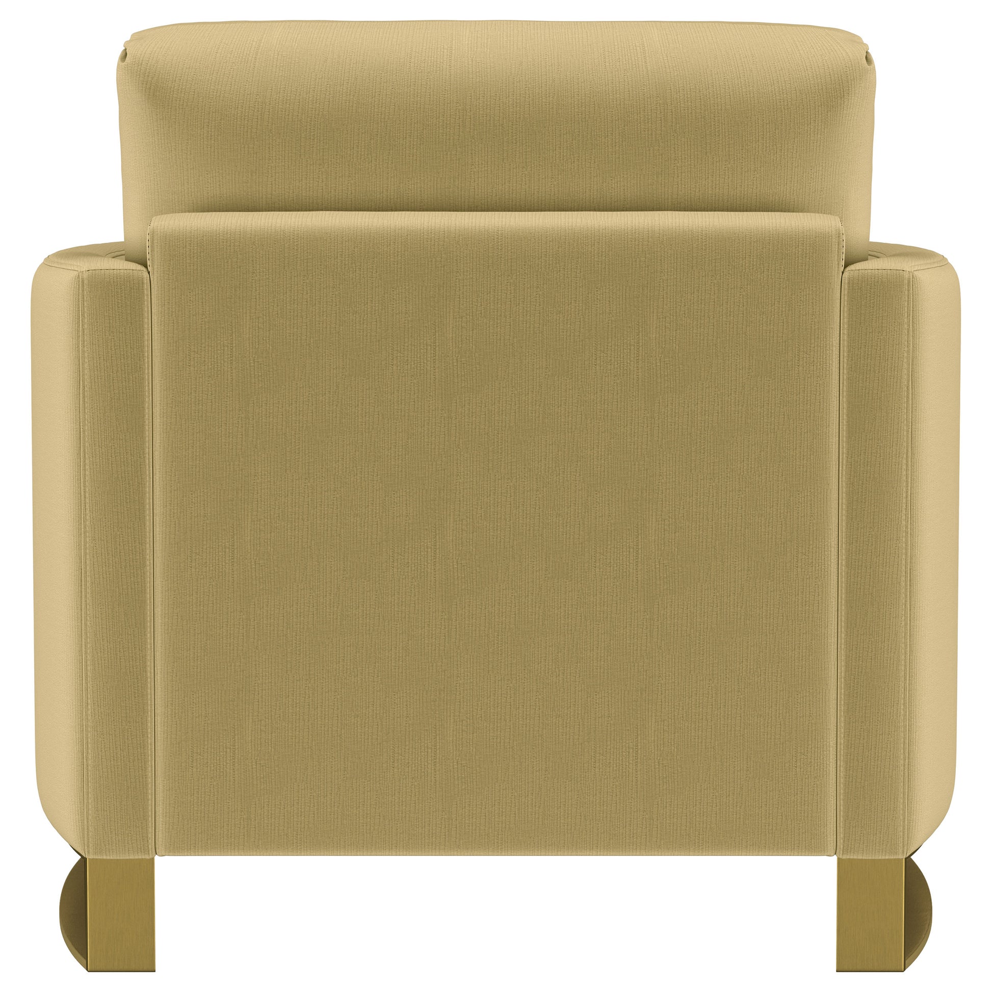 Corliss Upholstered Curved Track Arm Chair Camel