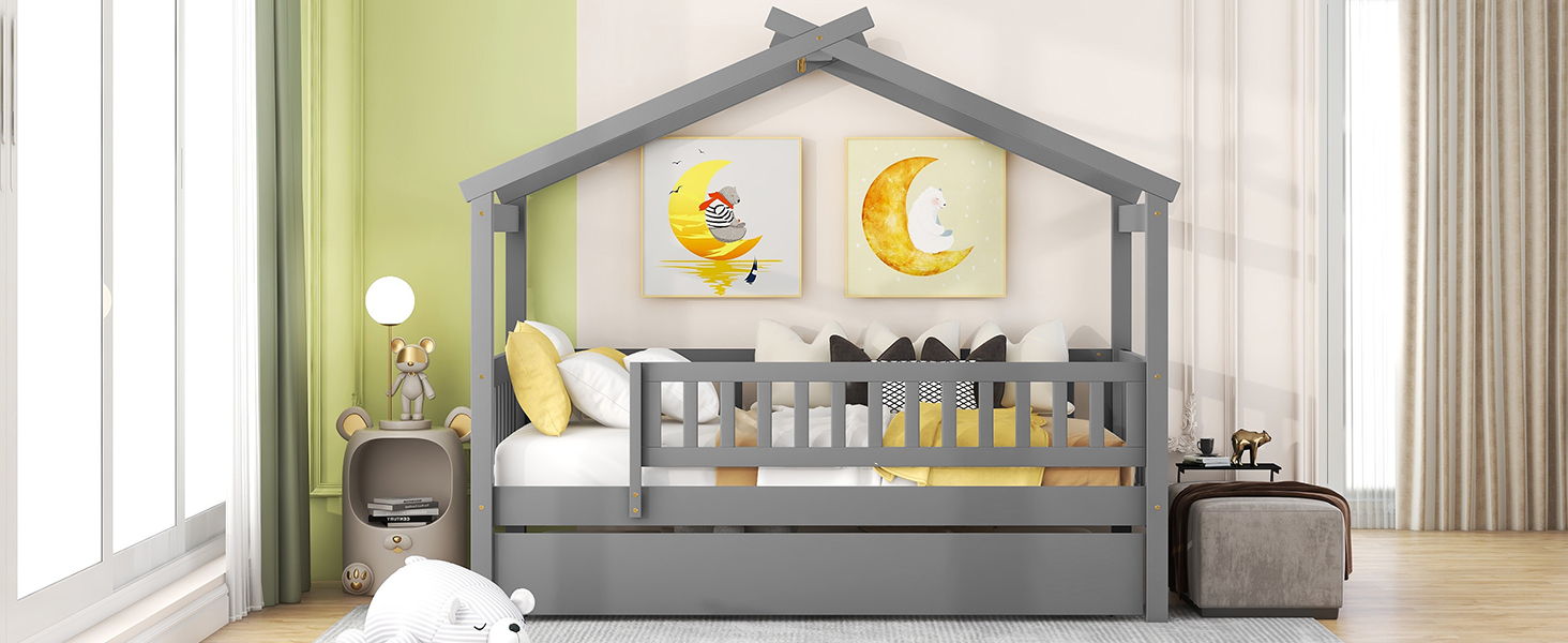 Creativity House Bed With Twin Size Trundle - The Sleep Loft - Online Mattress Showroom NYC