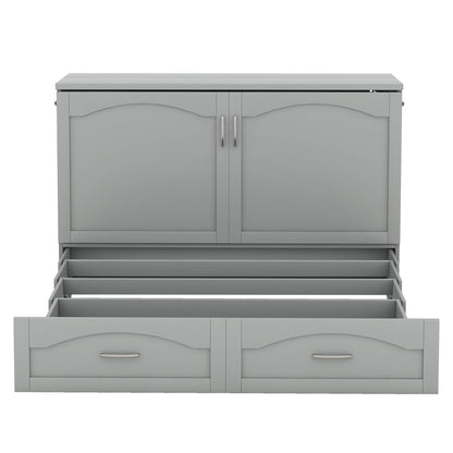 Murphy Wall Bed With Drawer And A Set Of Sockets & USB Ports, Pulley Structure Design - The Sleep Loft - Online Mattress Showroom NYC