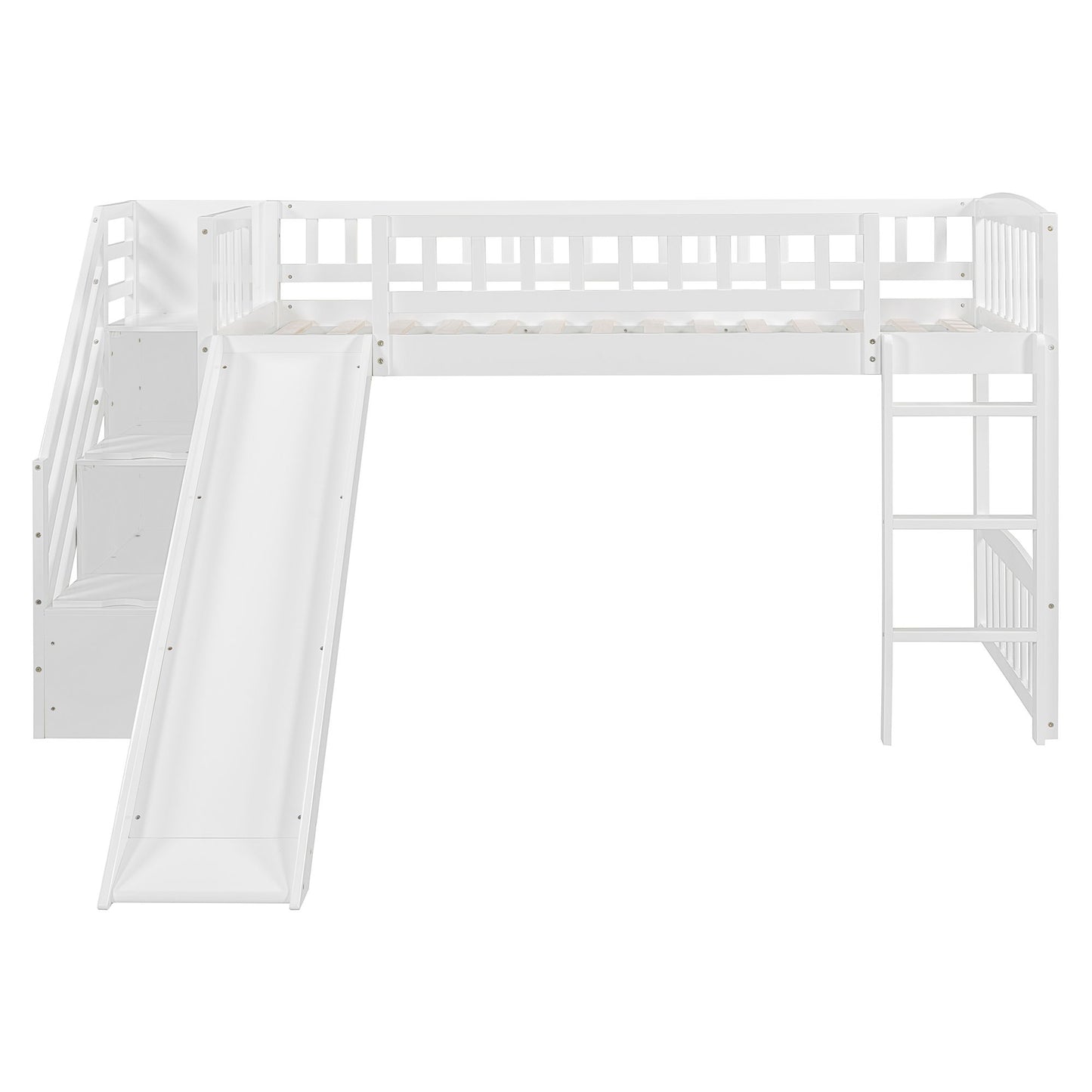 Loft Stairway Bed With 2 Drawers, Convertible Ladder And Slide - The Sleep Loft - Online Mattress Showroom NYC