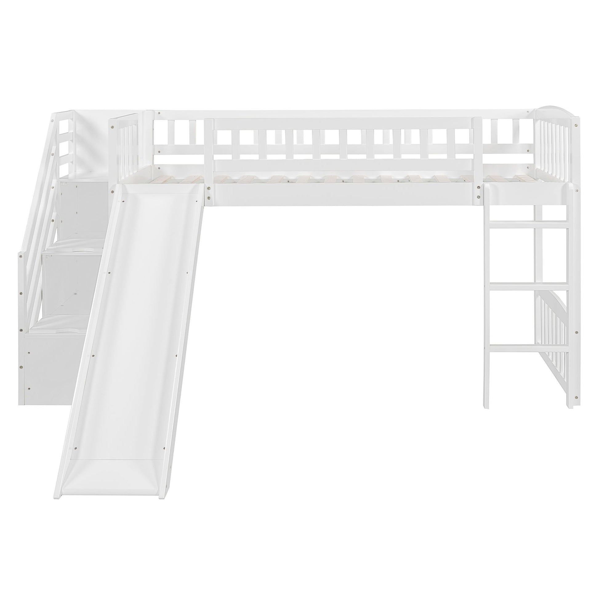 Loft Stairway Bed With 2 Drawers, Convertible Ladder And Slide - The Sleep Loft - Online Mattress Showroom NYC