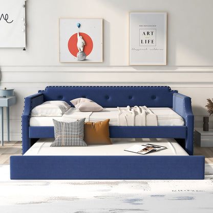 Upholstered Daybed With Trundle - The Sleep Loft - Online Mattress Showroom NYC