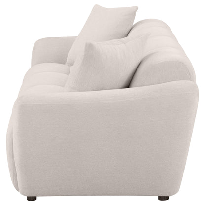 Destino Chenille Upholstered Splayed Arm Sofa Greige