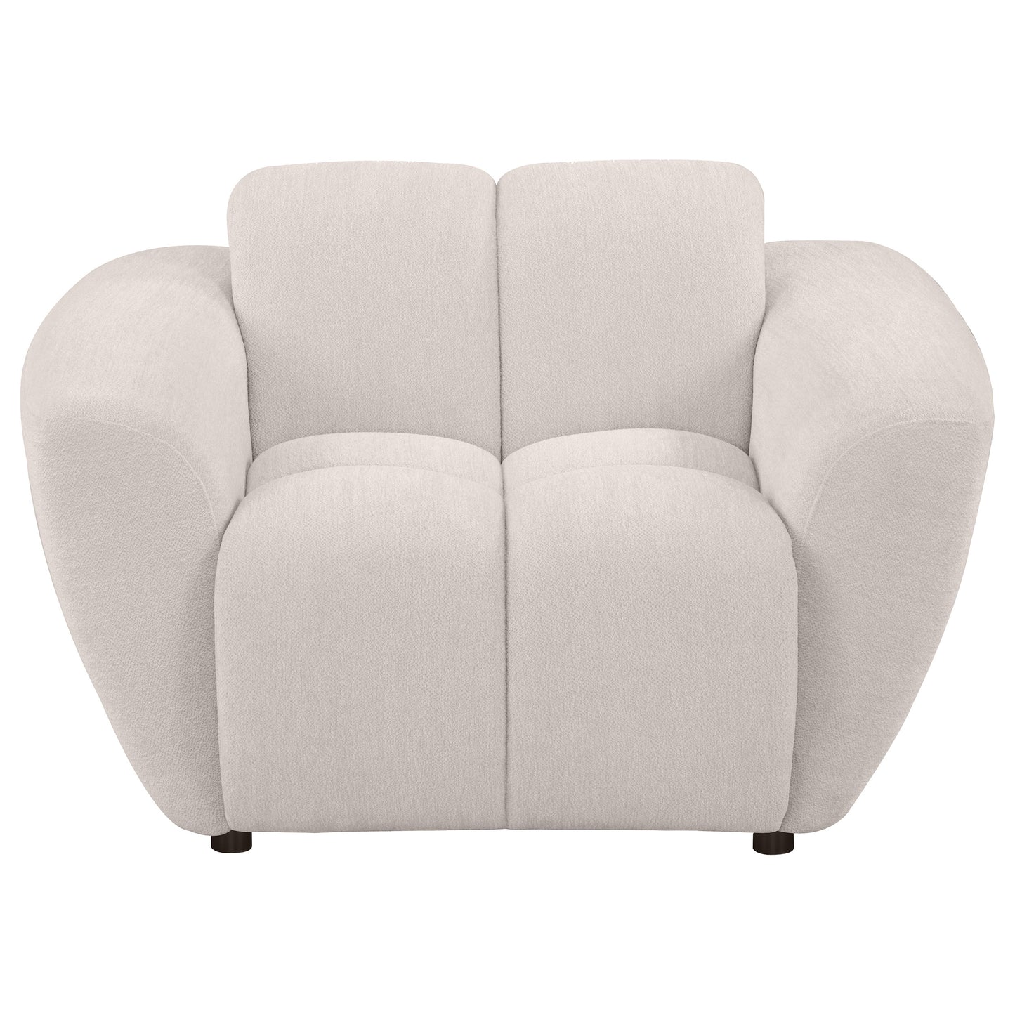 Destino Chenille Upholstered Splayed Arm Accent Chair Greige