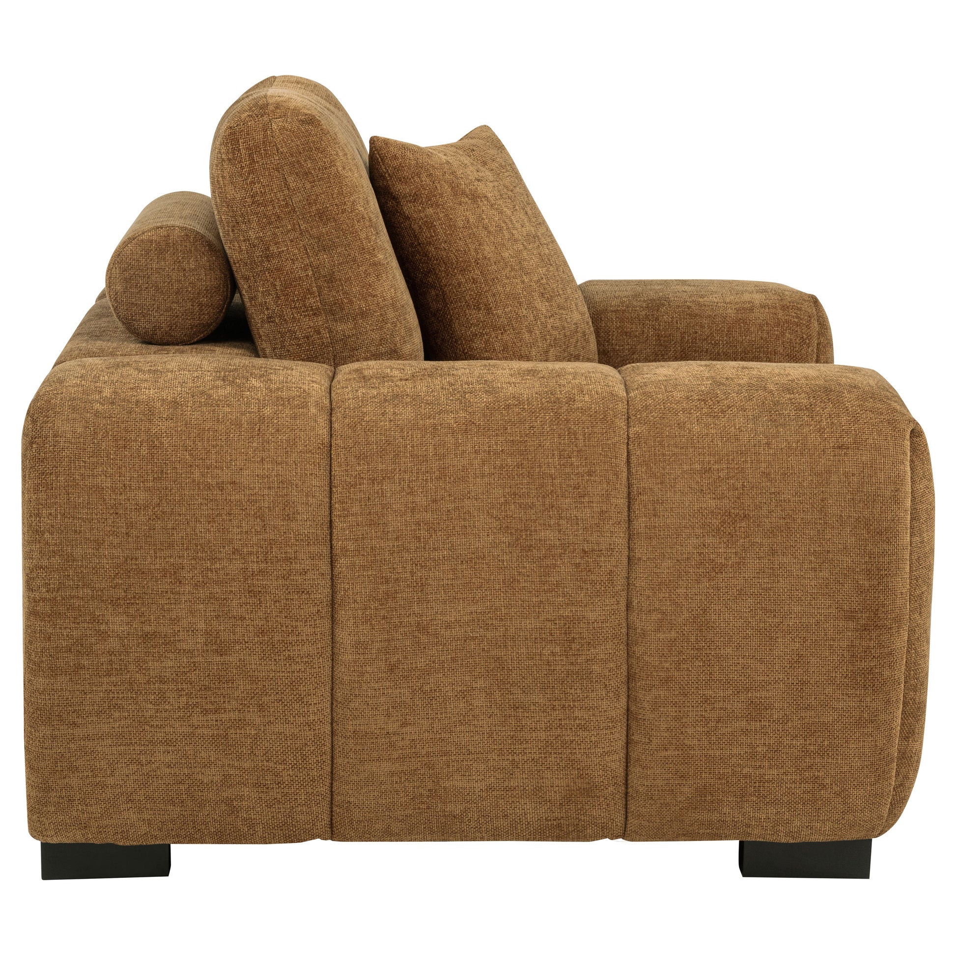 Octavia Upholstered Track Arm Accent Chair Amber