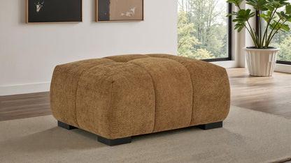 Octavia Upholstered Rectangular Ottoman Amber