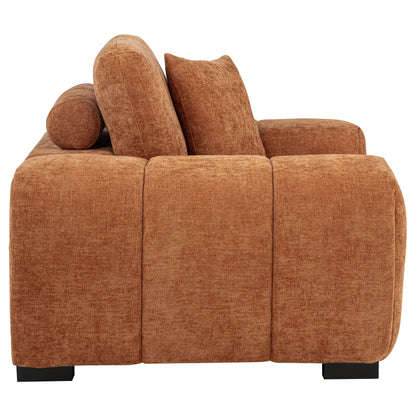 Octavia Upholstered Track Arm Accent Chair Orange