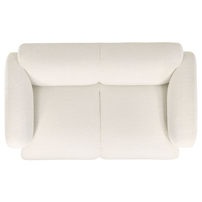 Dorset 3-piece Upholstered Round Track Arm Sofa Set White