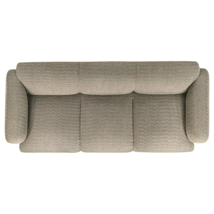 Dorset 2-piece Upholstered Round Track Arm Sofa Set Brown
