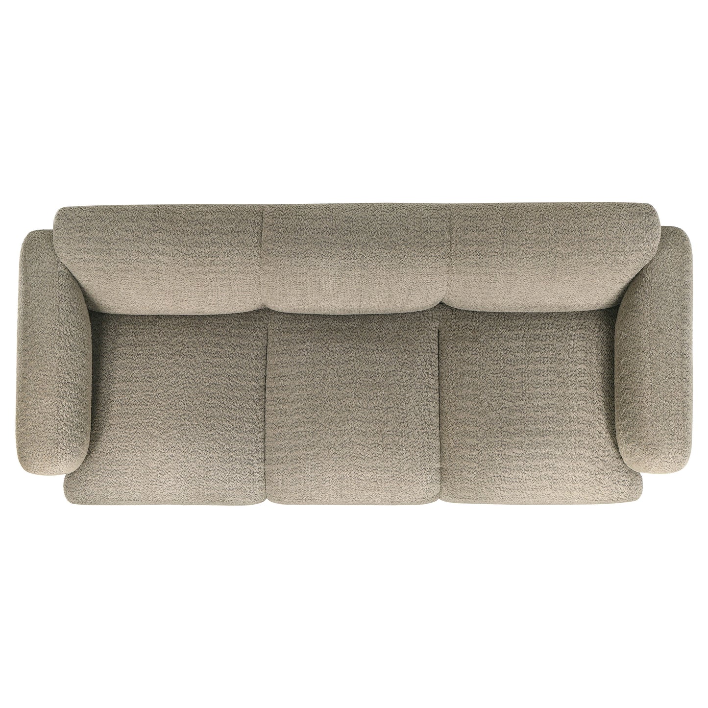 Dorset 3-piece Upholstered Round Track Arm Sofa Set Brown