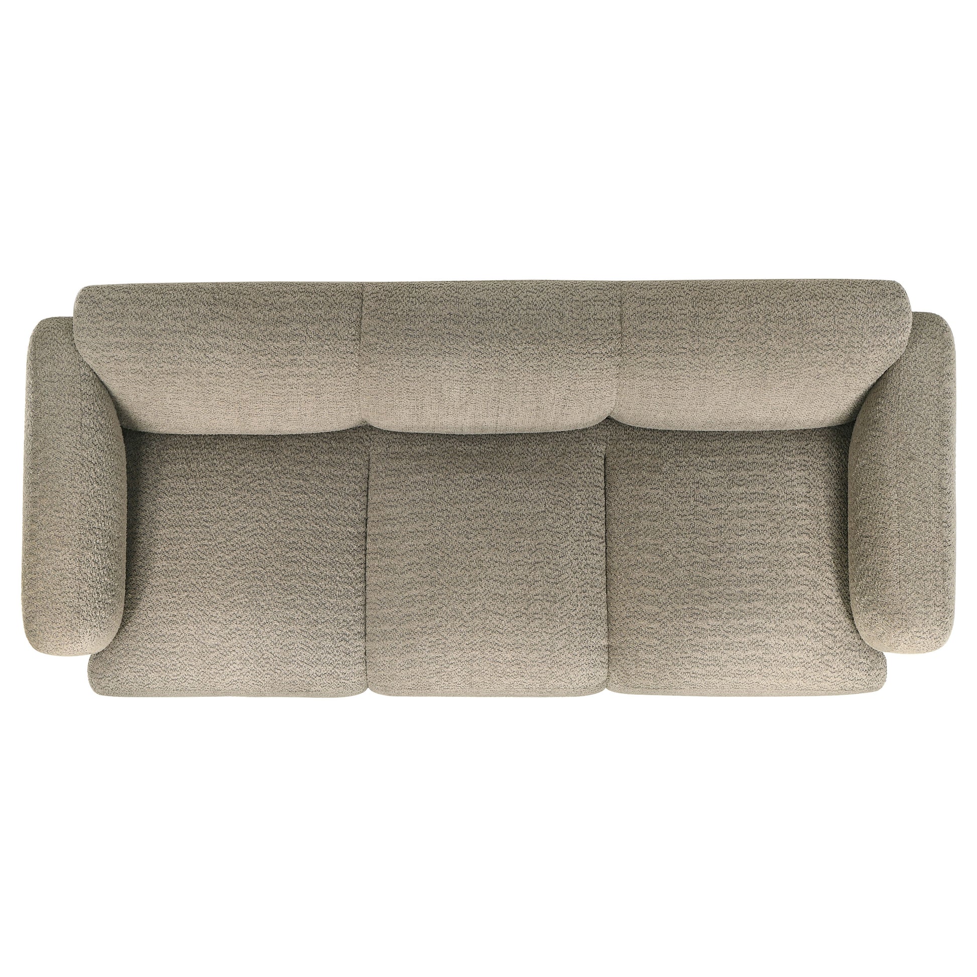 Dorset 3-piece Upholstered Round Track Arm Sofa Set Brown