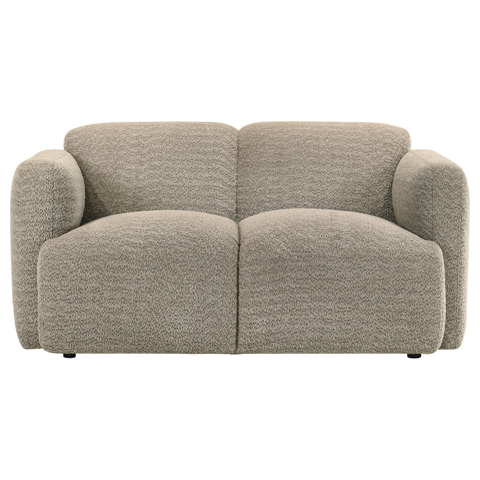 Dorset 3-piece Upholstered Round Track Arm Sofa Set Brown