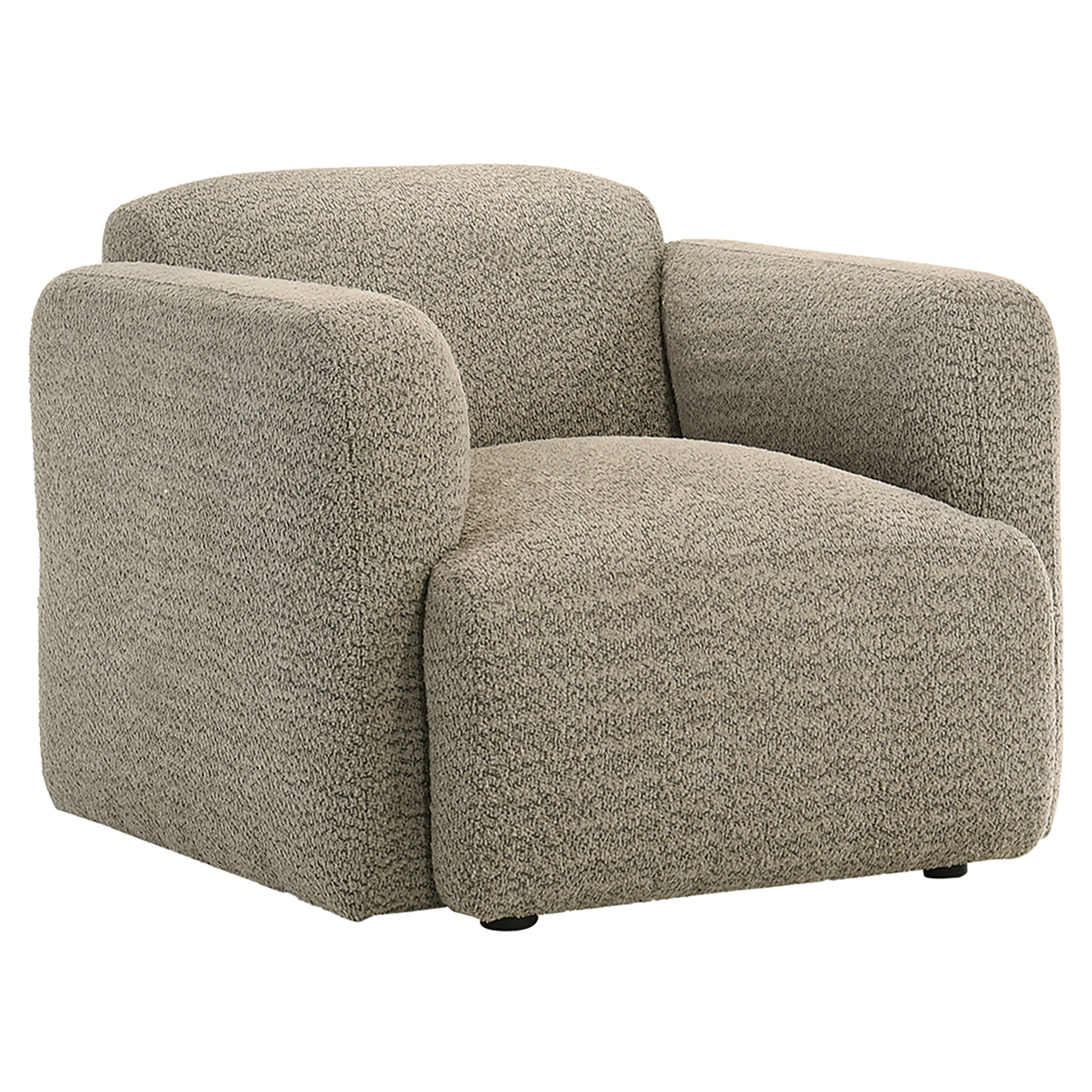 Dorset 3-piece Upholstered Round Track Arm Sofa Set Brown