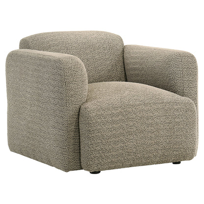 Dorset 3-piece Upholstered Round Track Arm Sofa Set Brown