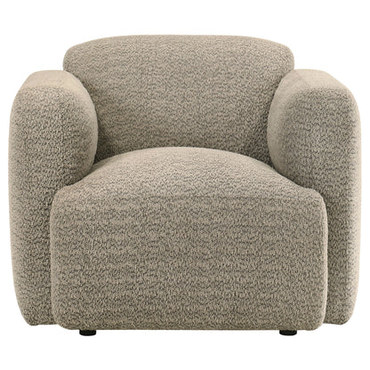 Dorset 3-piece Upholstered Round Track Arm Sofa Set Brown