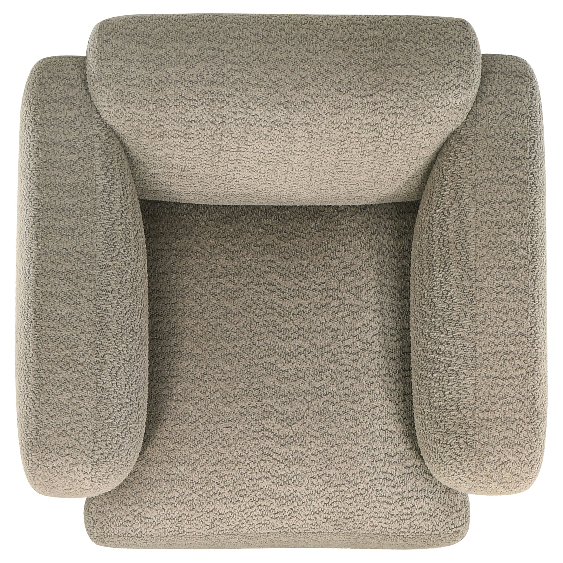 Dorset Fabric Upholstered Round Track Arm Accent Chair Brown