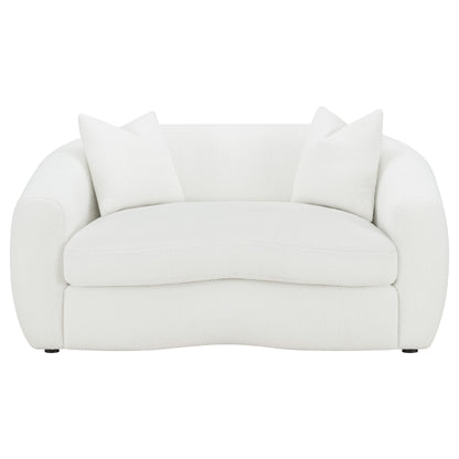 Isabella 3-piece Faux Sheepskin Upholstered Sofa Set Natural