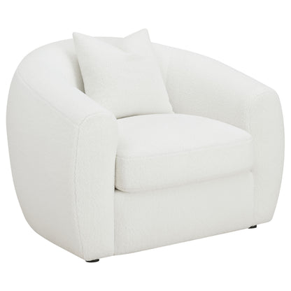 Isabella 3-piece Faux Sheepskin Upholstered Sofa Set Natural
