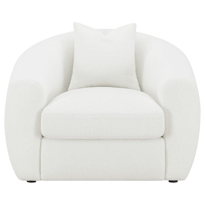 Isabella 3-piece Faux Sheepskin Upholstered Sofa Set Natural