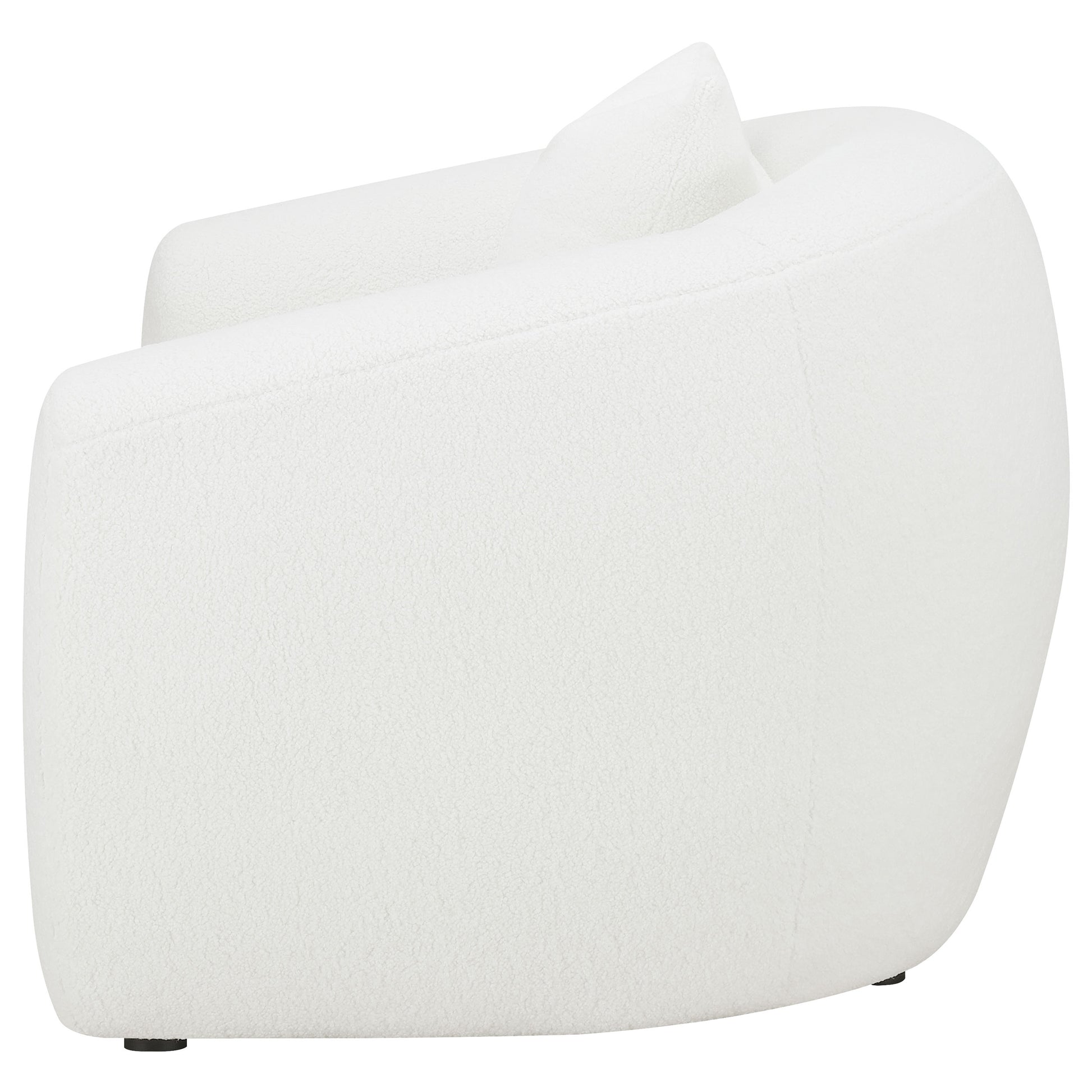Isabella Faux Sheepskin Upholstered Accent Chair Natural
