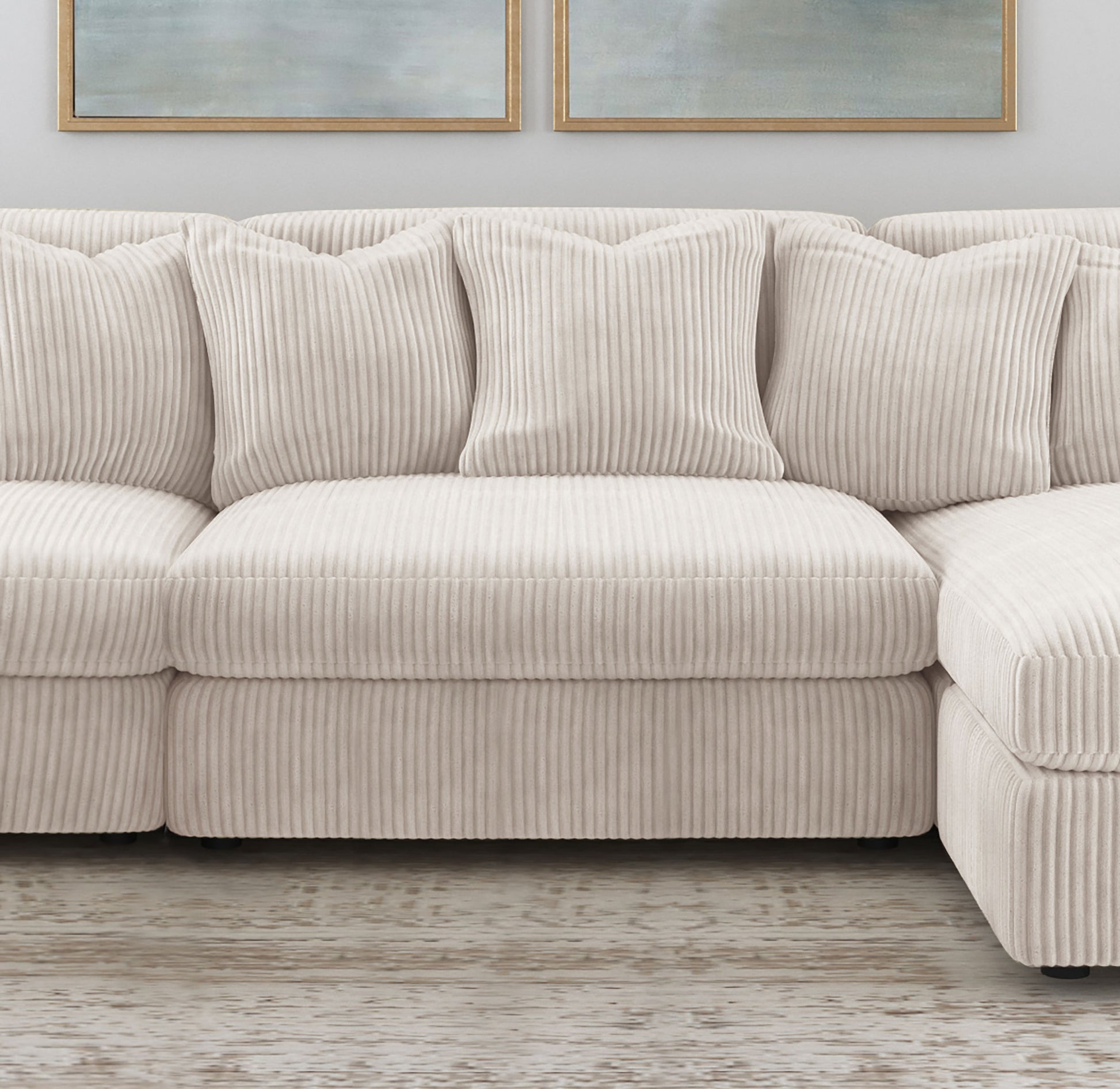 Blaine Upholstered Armless Chair Sand