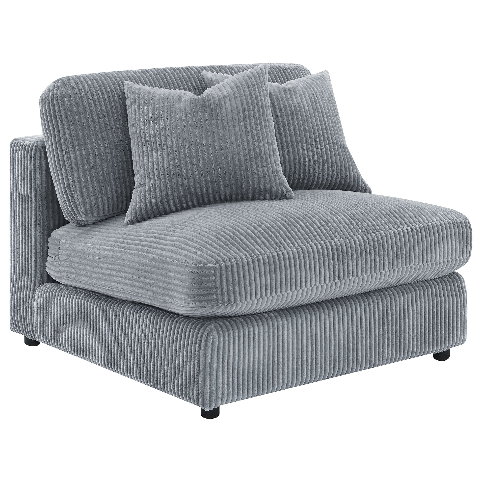 Blaine Upholstered Reversible Chaise Sectional Sofa Fog