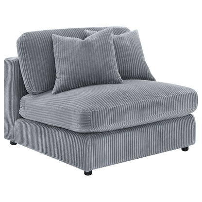 Blaine Upholstered Reversible Chaise Sectional Sofa Fog