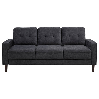 Bowen II 2-piece Upholstered Track Arm Sofa Set Steel Grey