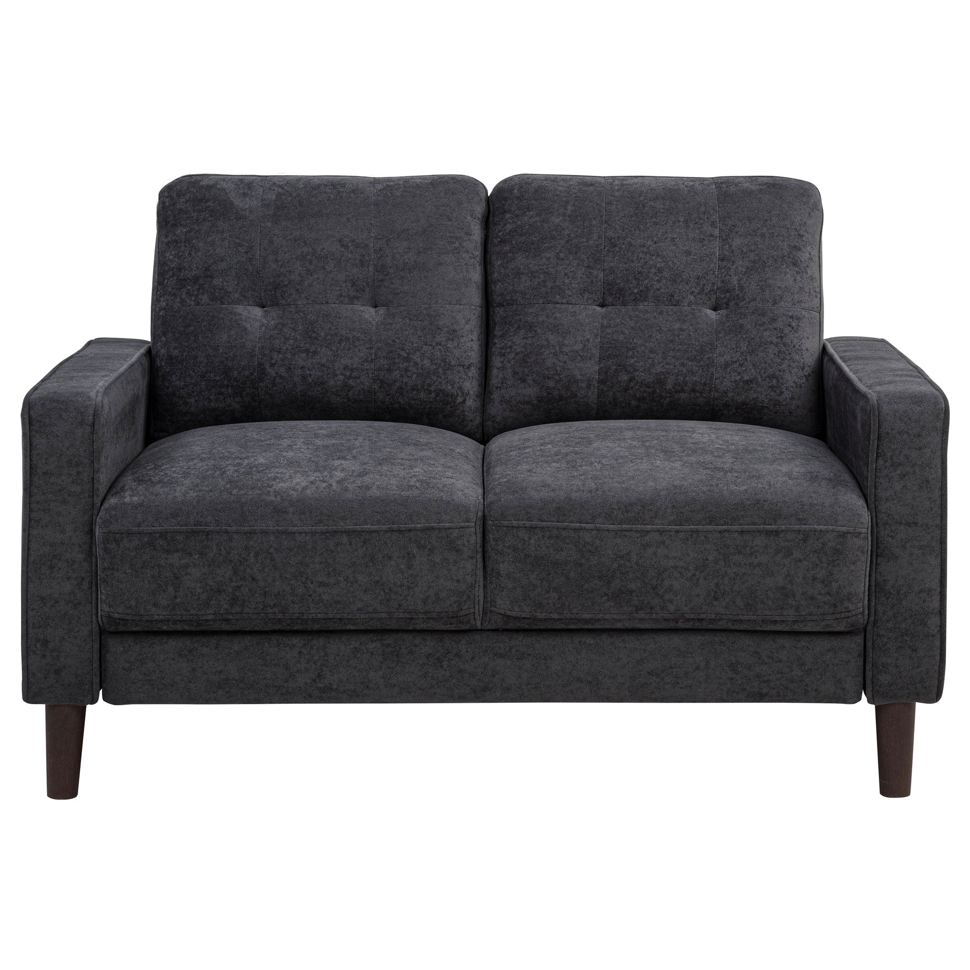 Bowen II 2-piece Upholstered Track Arm Sofa Set Steel Grey