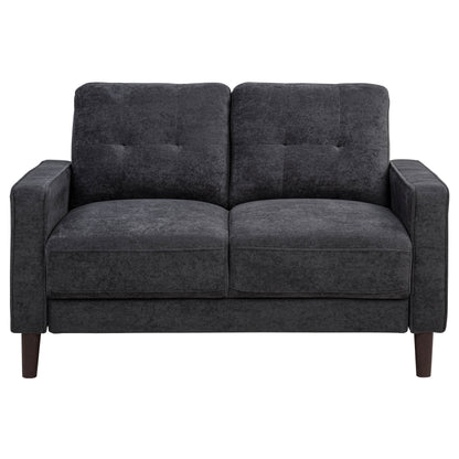 Bowen II 3-piece Upholstered Track Arm Sofa Set Steel Grey