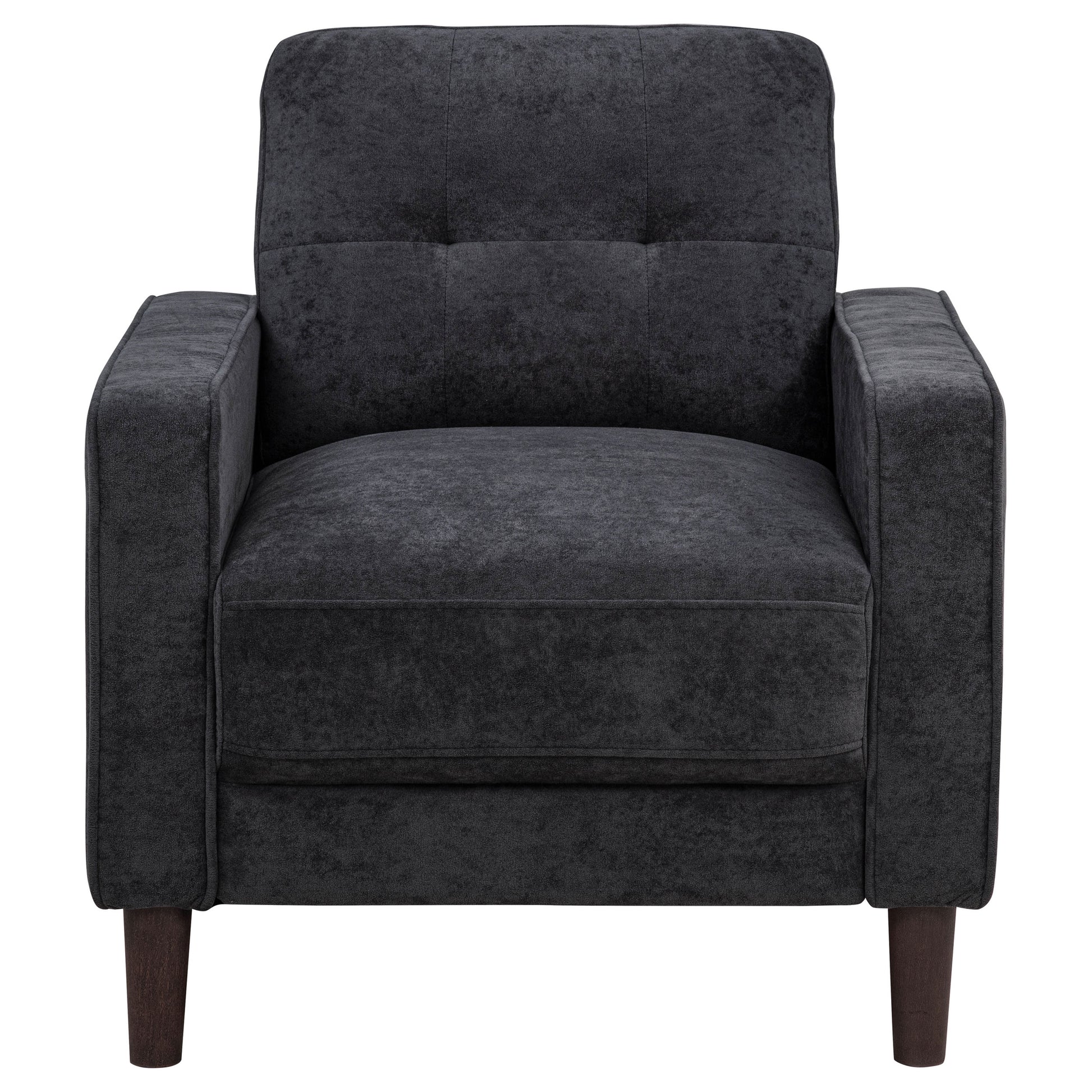 Bowen II 3-piece Upholstered Track Arm Sofa Set Steel Grey