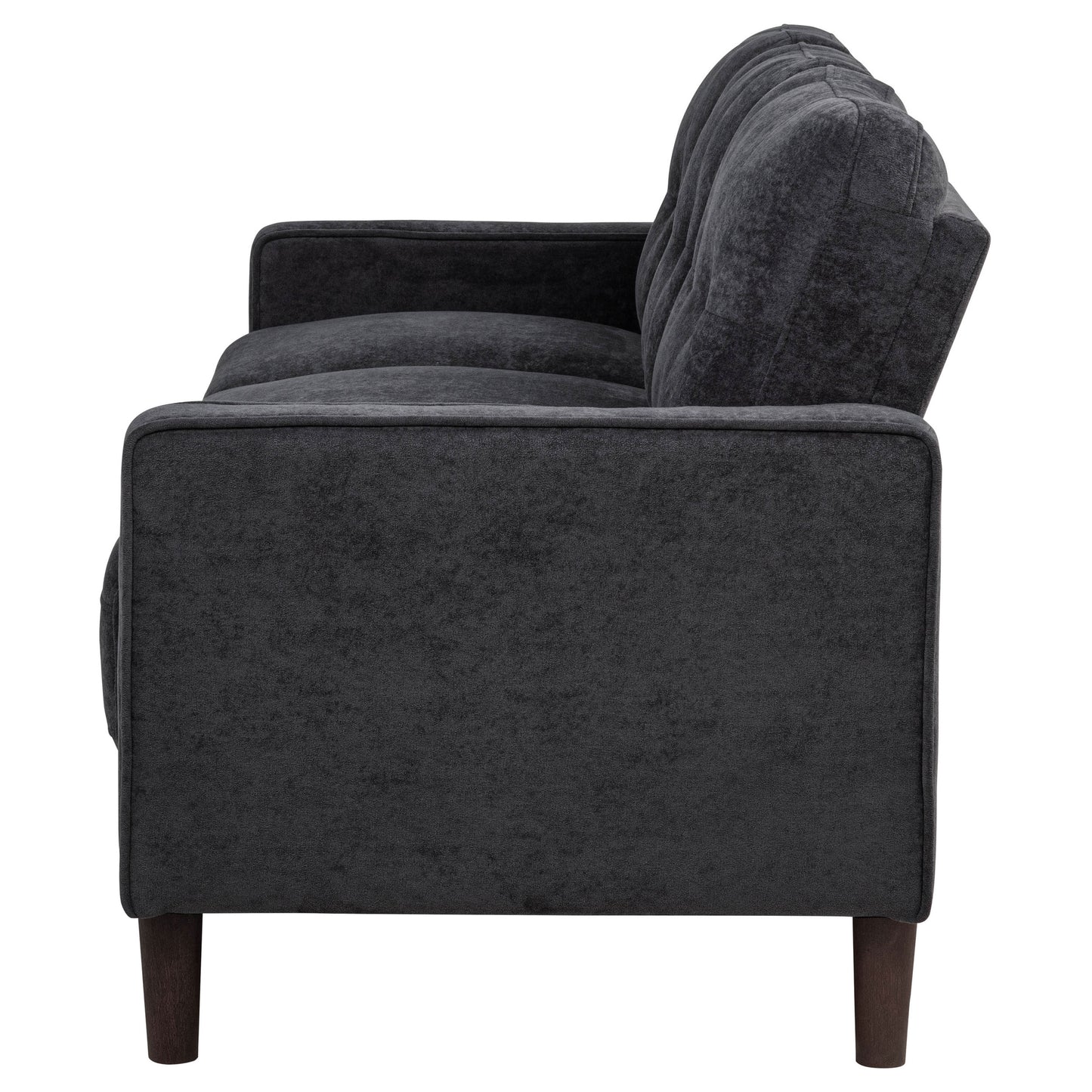 Bowen II Fabric Upholstered Track Arm Sofa Steel Grey
