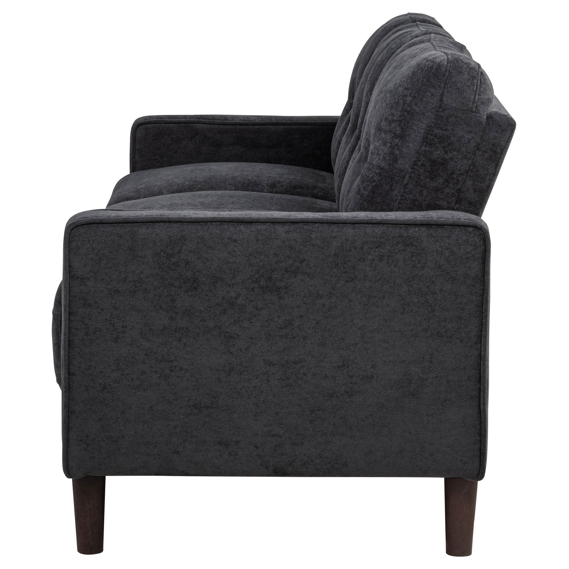 Bowen II Fabric Upholstered Track Arm Sofa Steel Grey