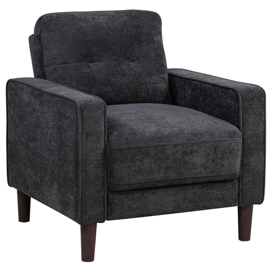 Bowen II Fabric Upholstered Track Arm Chair Steel Grey - The Sleep Loft - Online Mattress Showroom NYC