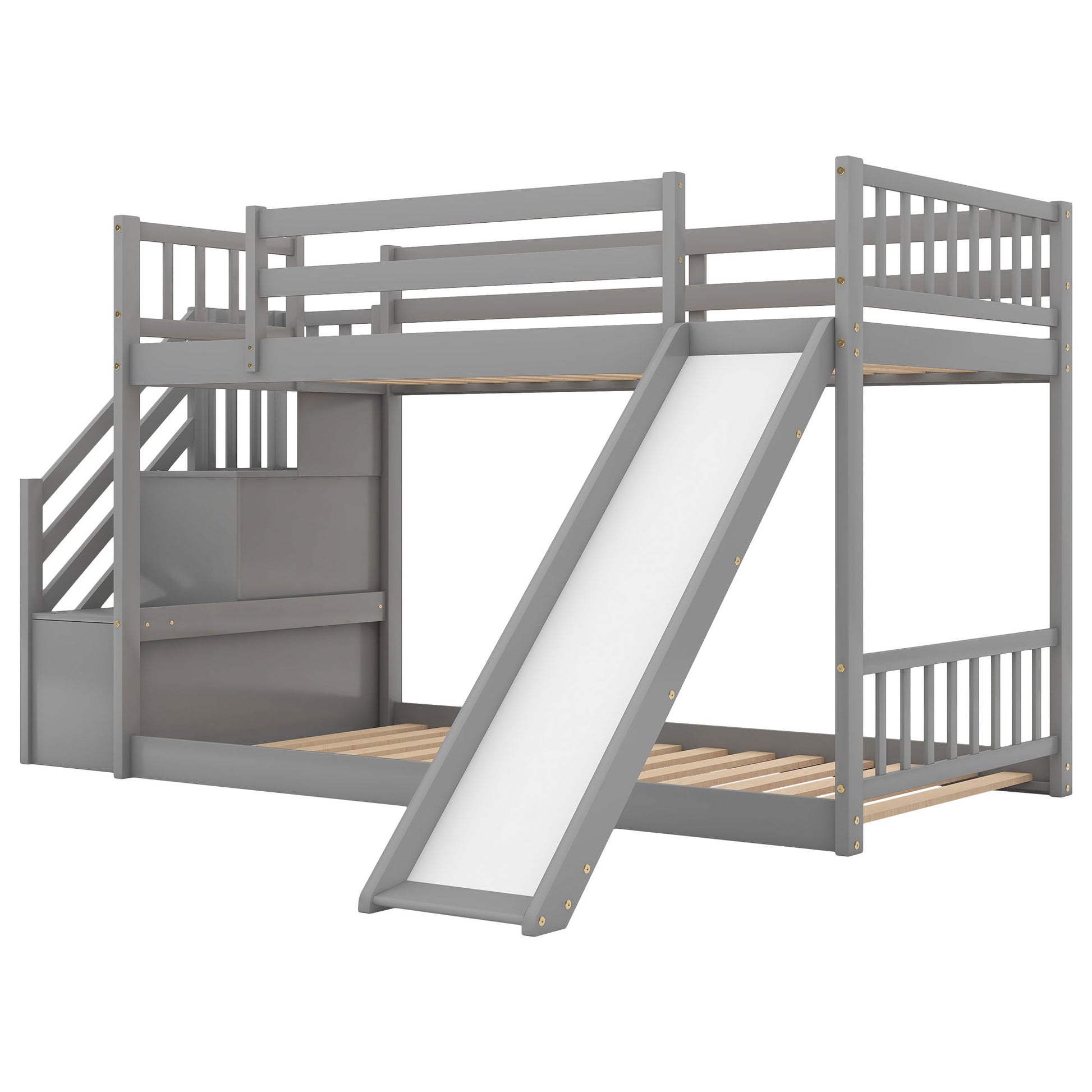 Bunk Bed With Convertible Slide And Stairway - The Sleep Loft - Online Mattress Showroom NYC