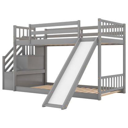 Bunk Bed With Convertible Slide And Stairway - The Sleep Loft - Online Mattress Showroom NYC