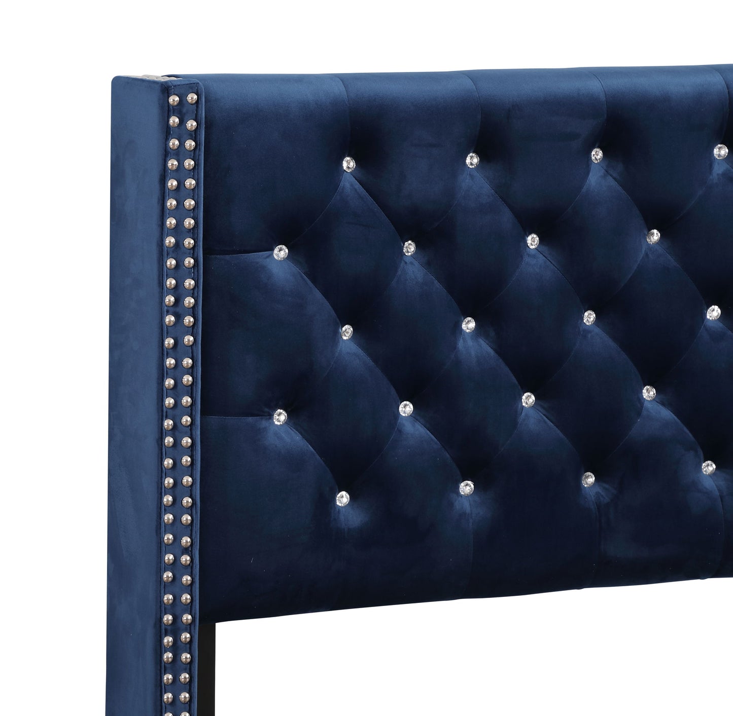 Upholstered Nailhead Trim Chic Bed - The Sleep Loft - Online Mattress Showroom NYC