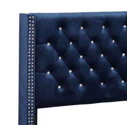 Upholstered Nailhead Trim Chic Bed - The Sleep Loft - Online Mattress Showroom NYC