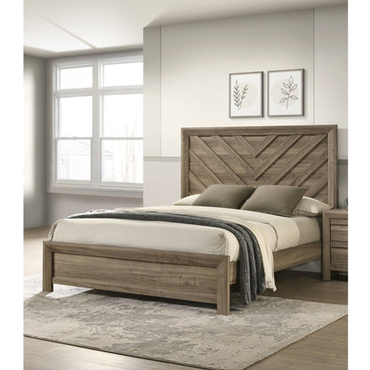 Modern Chevron Patterned Headboard Bed - The Sleep Loft - Online Mattress Showroom NYC