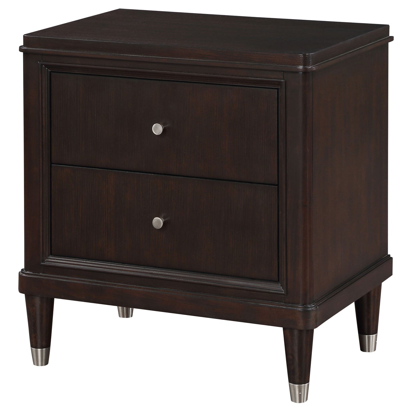 Niguel - 2 Drawer Nightstand With Felt Lined Top Drawer - Brown - The Sleep Loft - Online Mattress Showroom NYC