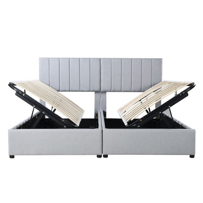 Upholstered Platform Bed With A Hydraulic Storage System - The Sleep Loft - Online Mattress Showroom NYC