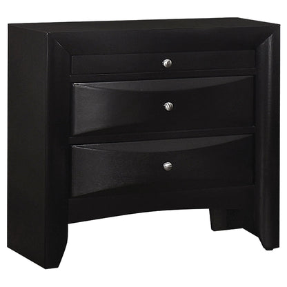 Vollenhove - 2 Drawer Nightstand With Pull Out Tray Storage Solution - Black - The Sleep Loft - Online Mattress Showroom NYC