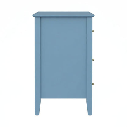 Fluted 3 Drawer Nightstand With Soft Close Slides