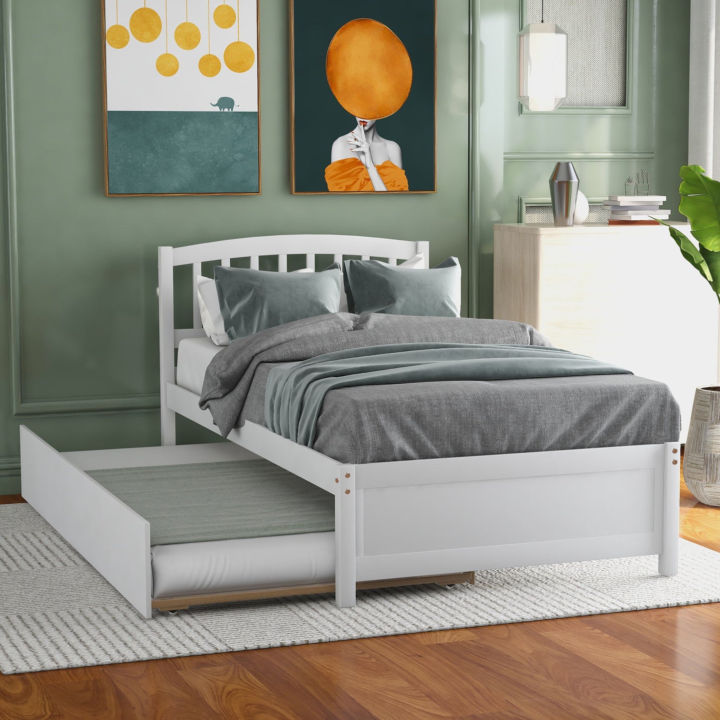 Platform Bed Wood Bed Frame With Trundle - The Sleep Loft - Online Mattress Showroom NYC