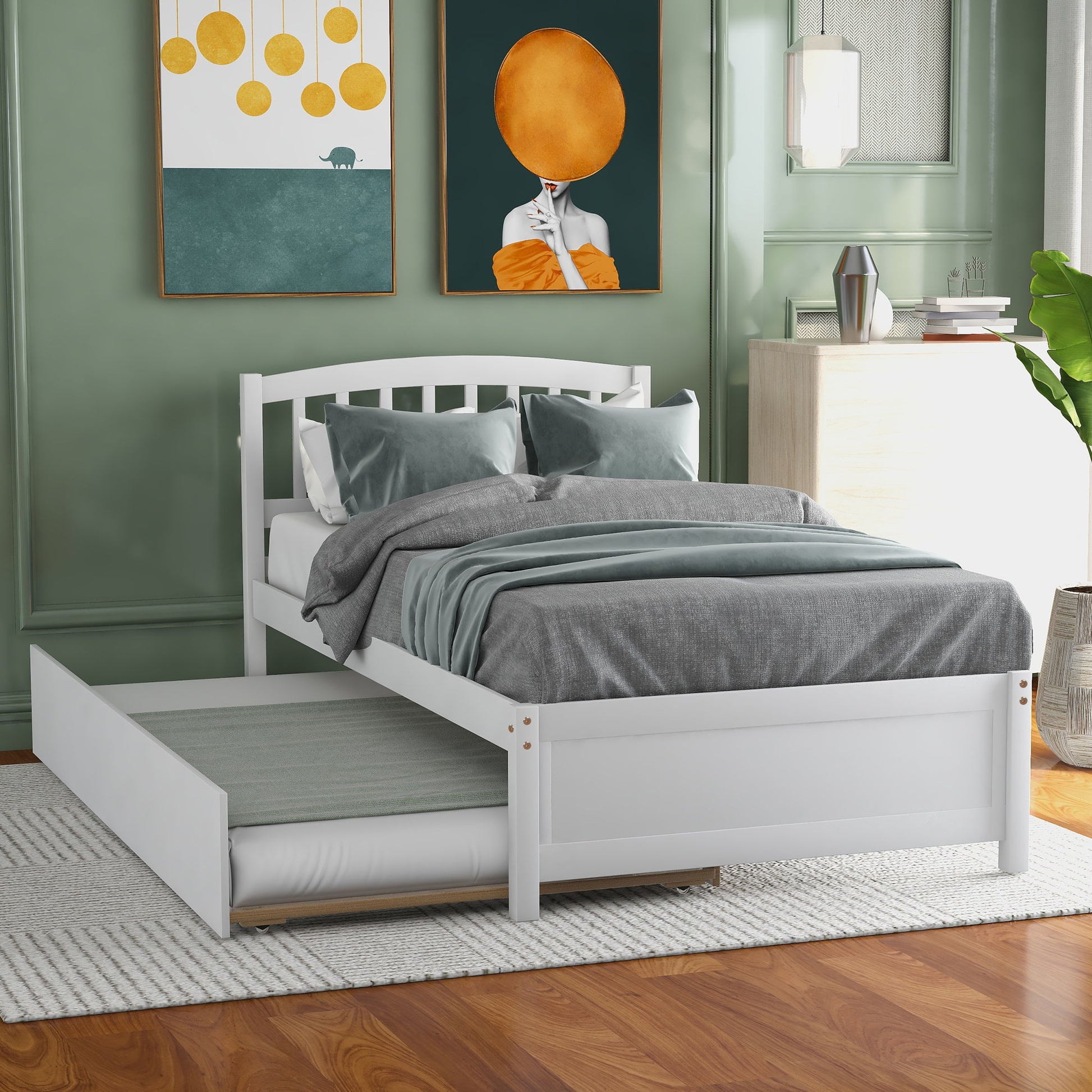 Platform Bed Wood Bed Frame With Trundle - The Sleep Loft - Online Mattress Showroom NYC