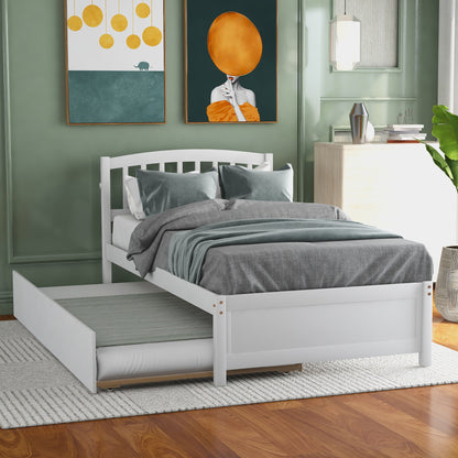 Platform Bed Wood Bed Frame With Trundle - The Sleep Loft - Online Mattress Showroom NYC