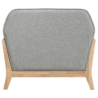 Vaughn Fabric Upholstered Flared Arm Accent Chair Grey