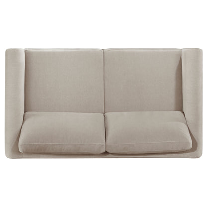 Islington 2-piece Upholstered Panel Arm Sofa Set Taupe