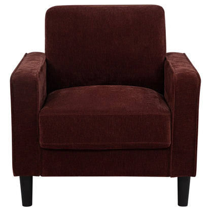 Ruth 3-piece Fabric Upholstered Track Arm Sofa Rust Red