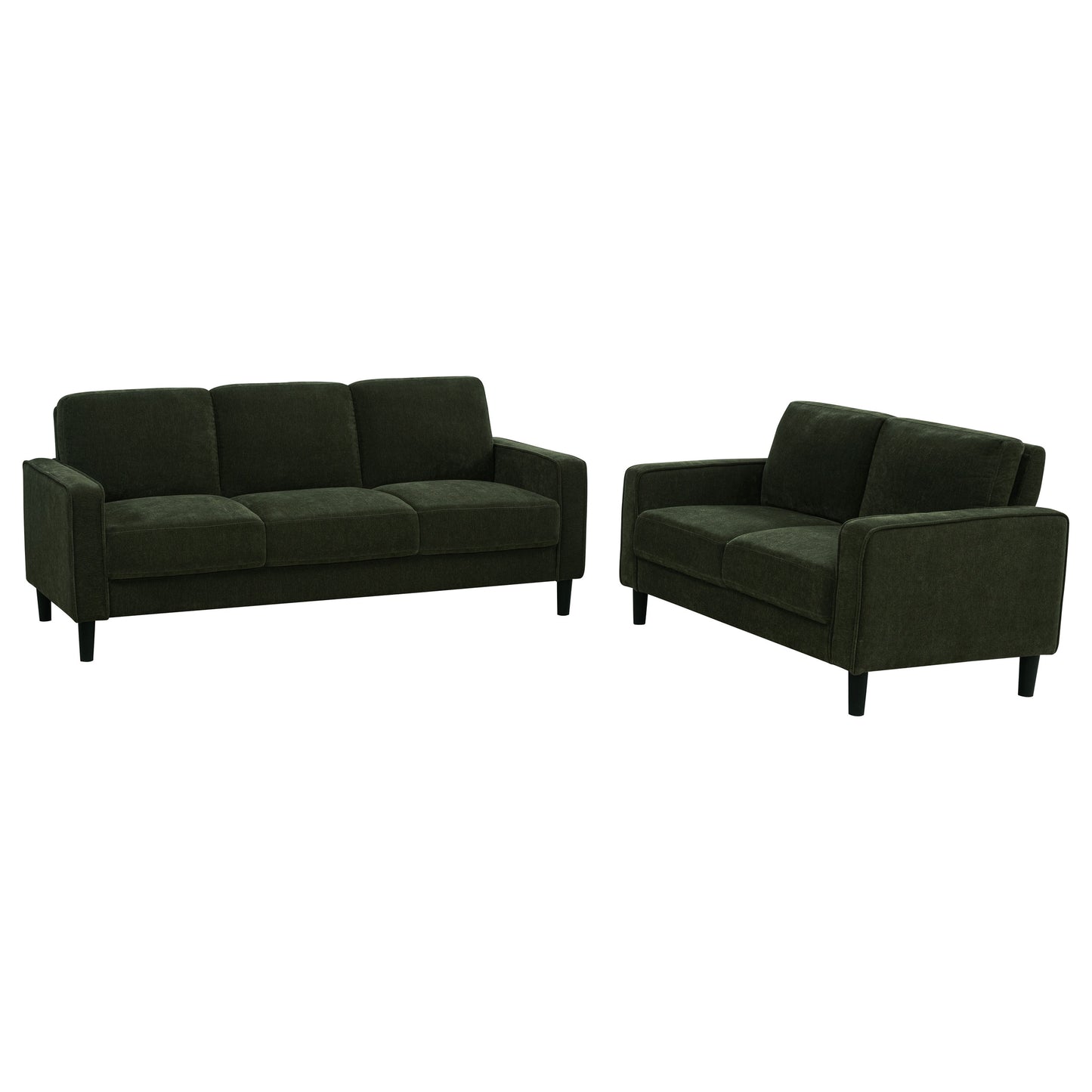 Ruth 2-piece Fabric Upholstered Track Arm Sofa Matcha Green